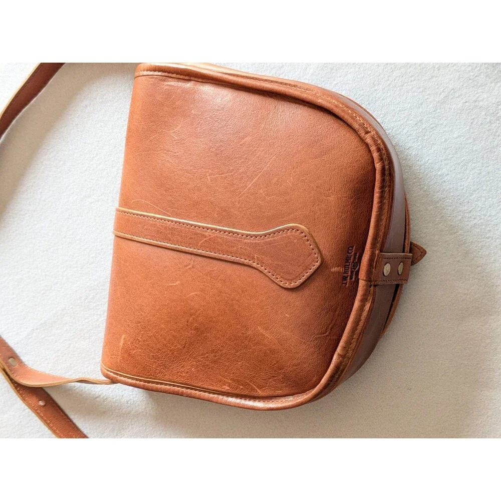 J.W. Hulme Co. Medium Belmont Leather Crossbody Saddle Bag | Made in USA